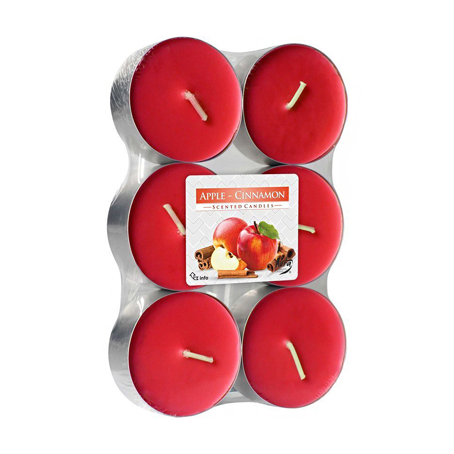 Ароматичні свічки Bispol Scented Candles Яблуко-кориця, 6 шт